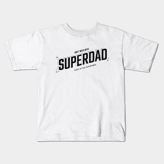 Superdad Retro Super Dad Father's Day Kids T-Shirt by Fitastic